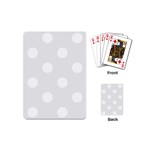 Polka Dots - White on Pale Gray Playing Cards (Mini)