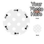 Polka Dots - White on Pale Gray Playing Cards 54 (Round)