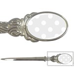 Polka Dots - White on Pale Gray Letter Opener
