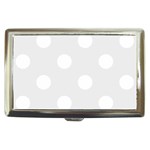 Polka Dots - White on Pale Gray Cigarette Money Case