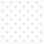 Polka Dots - Pale Gray on White Large Satin Scarf (Square)