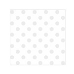Polka Dots - Pale Gray on White Small Satin Scarf  (Square)