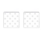 Polka Dots - Pale Gray on White Cufflinks (Square)