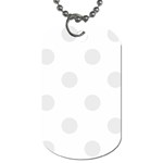 Polka Dots - Pale Gray on White Dog Tag (One Side)