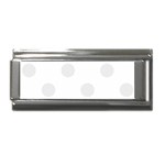 Polka Dots - Pale Gray on White Superlink Italian Charm (9mm)