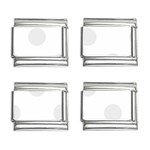 Polka Dots - Pale Gray on White 9mm Italian Charm (4 pack)