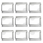 Polka Dots - Pale Gray on White 9mm Italian Charm (9 pack)