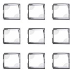 Polka Dots - Pale Gray on White Mega Link Italian Charm (9 pack)