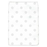 Polka Dots - Pale Gray on White Removable Flap Cover (L)
