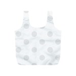 Polka Dots - Pale Gray on White Full Print Recycle Bag (S)