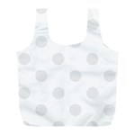 Polka Dots - Pale Gray on White Full Print Recycle Bag (L)