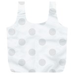 Polka Dots - Pale Gray on White Full Print Recycle Bag (XL)