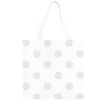 Polka Dots - Pale Gray on White Grocery Light Tote Bag