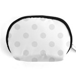 Polka Dots - Pale Gray on White Accessory Pouch (Medium)