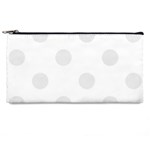 Polka Dots - Pale Gray on White Pencil Case