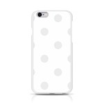 Polka Dots - Pale Gray on White Apple iPhone 6/6S Silicone Case (Transparent)