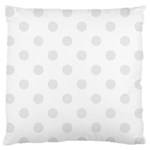 Polka Dots - Pale Gray on White Standard Flano Cushion Case (One Side)