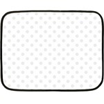 Polka Dots - Pale Gray on White Double Sided Fleece Blanket (Mini)