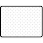 Polka Dots - Pale Gray on White Double Sided Fleece Blanket (Large) (Two Sides)