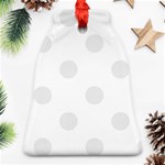 Polka Dots - Pale Gray on White Ornament (Bell)