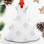 Polka Dots - Pale Gray on White Ornament (Christmas Tree)