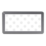 Polka Dots - Pale Gray on White Memory Card Reader (Mini)
