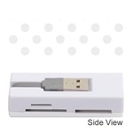 Polka Dots - Pale Gray on White Memory Card Reader (Stick)