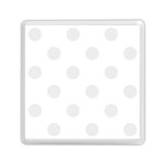 Polka Dots - Pale Gray on White Memory Card Reader with Storage (Square)