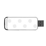 Polka Dots - Pale Gray on White Portable USB Flash (One Side)