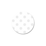 Polka Dots - Pale Gray on White Golf Ball Marker (4 pack)