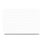 Polka Dots - Pale Gray on White Plate Mat
