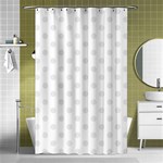 Polka Dots - Pale Gray on White Shower Curtain 48  x 72  (Small)