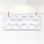 Polka Dots - Pale Gray on White Hand Towel