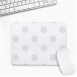Polka Dots - Pale Gray on White Small Mousepad