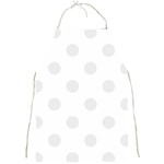Polka Dots - Pale Gray on White Full Print Apron