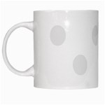 Polka Dots - Pale Gray on White White Mug