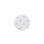 Polka Dots - Pale Gray on White 1  Mini Magnet
