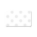 Polka Dots - Pale Gray on White Magnet (Name Card)