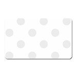 Polka Dots - Pale Gray on White Magnet (Rectangular)