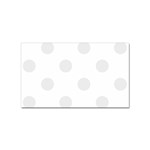 Polka Dots - Pale Gray on White Sticker Rectangular (100 pack)
