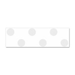 Polka Dots - Pale Gray on White Sticker (Bumper)