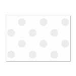 Polka Dots - Pale Gray on White Sticker A4 (100 pack)