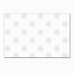 Polka Dots - Pale Gray on White Postcard 4  x 6 