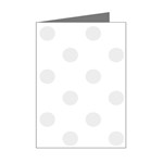 Polka Dots - Pale Gray on White Mini Greeting Card