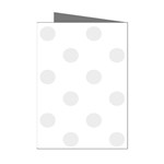 Polka Dots - Pale Gray on White Mini Greeting Cards (Pkg of 8)
