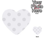 Polka Dots - Pale Gray on White Multi-purpose Cards (Heart)