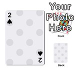 Polka Dots - Pale Gray on White Playing Cards 54 Designs