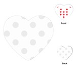 Polka Dots - Pale Gray on White Playing Cards (Heart)