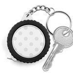 Polka Dots - Pale Gray on White Measuring Tape