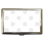 Polka Dots - Pale Gray on White Cigarette Money Case